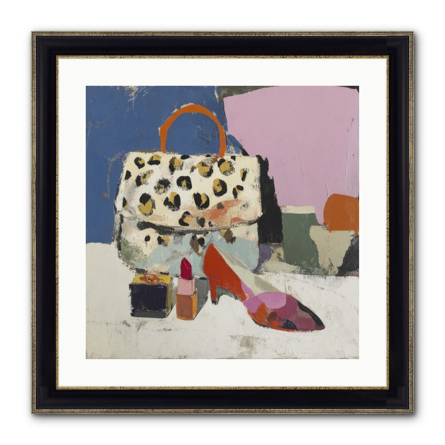 The Getting Ready Ritual Framed Print - Black & Gold 20x20