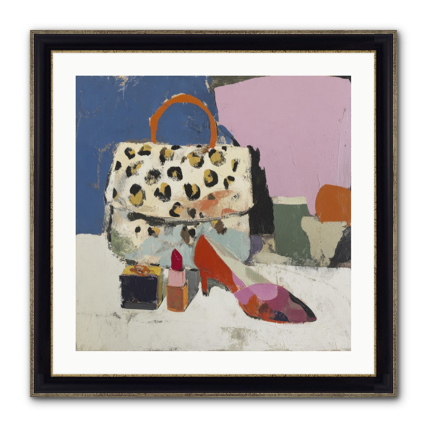 The Getting Ready Ritual Framed Print - Black & Gold 24x24