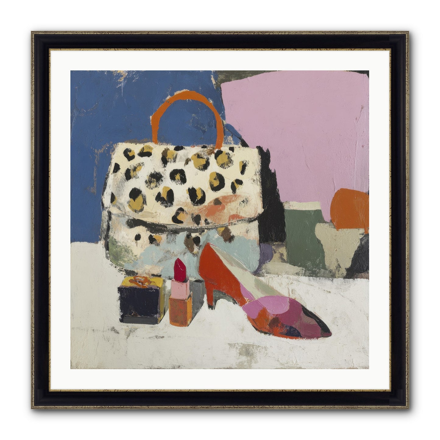 The Getting Ready Ritual Framed Print - Black & Gold 30x30