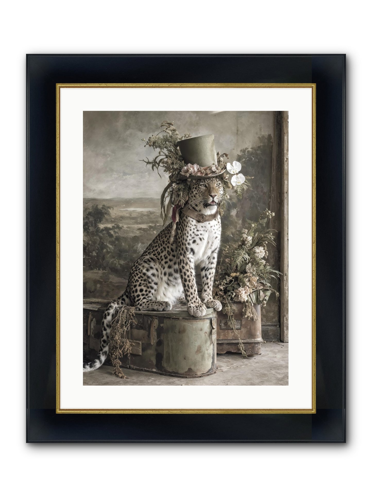 The Gilded Manuscript Framed Print - Wide Black w/Gold 18x24