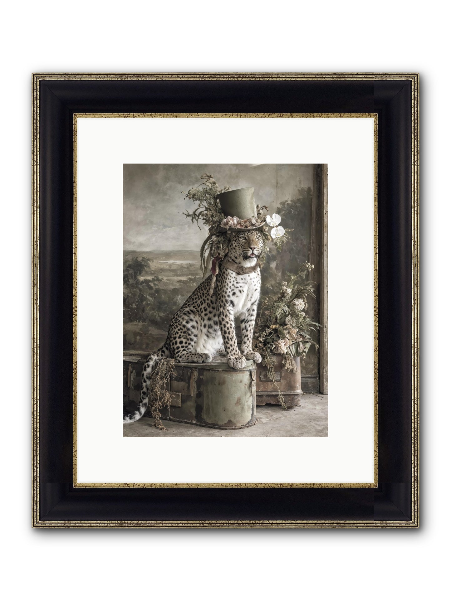 The Gilded Manuscript Framed Print - Black & Gold 9x12