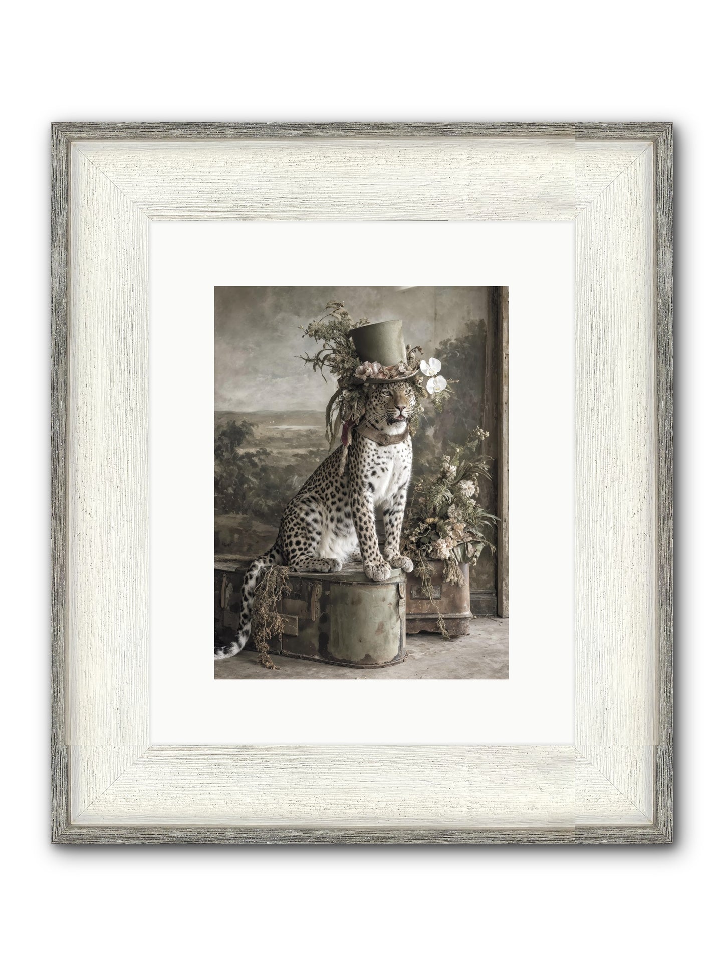 The Gilded Manuscript Framed Print - Driftwood White 9x12
