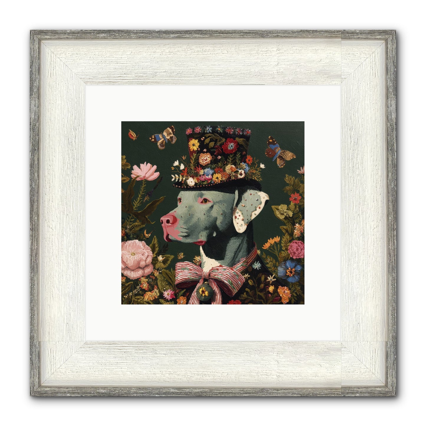 The Gilded Poppy Framed Print - Driftwood White 10x10