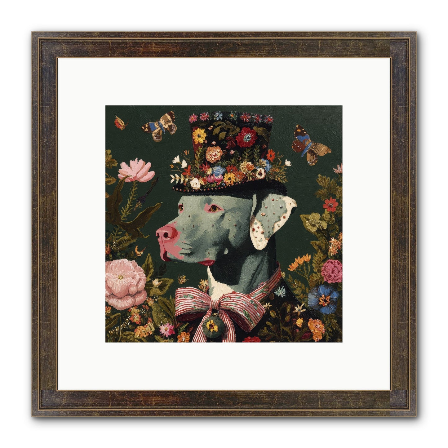 The Gilded Poppy Framed Print - Slimwoods Black/Gold 10x10