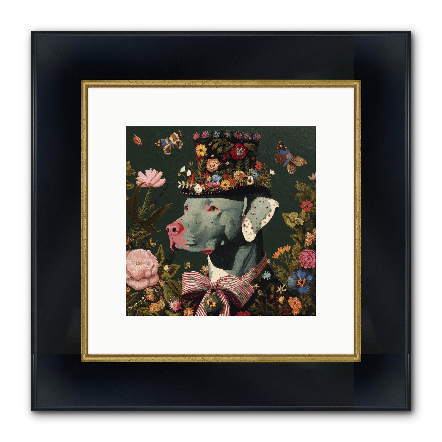 The Gilded Poppy Framed Print - Wide Black w/Gold 10x10