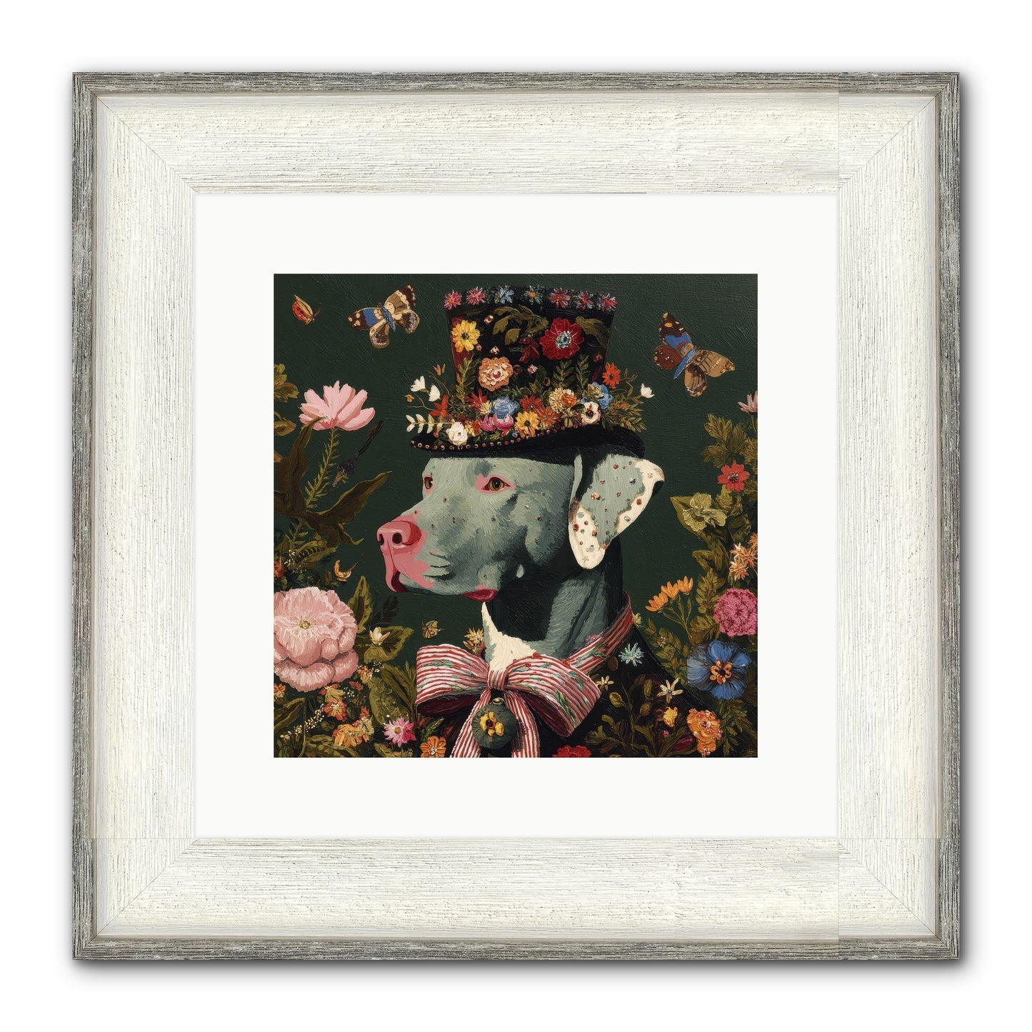 The Gilded Poppy Framed Print - Driftwood White 12x12