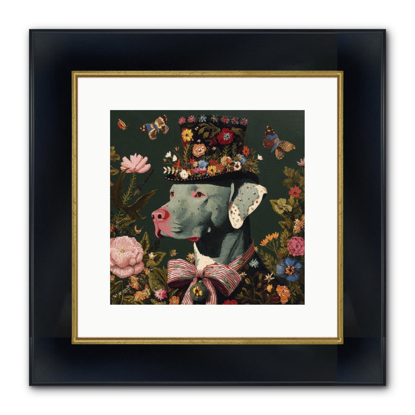 The Gilded Poppy Framed Print - Wide Black w/Gold 12x12