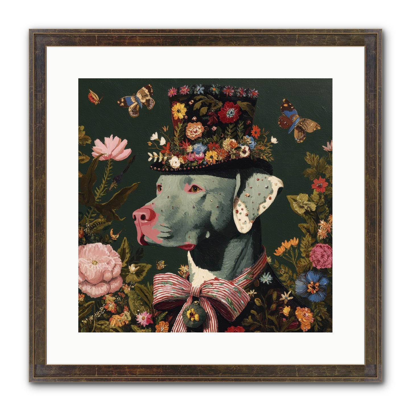 The Gilded Poppy Framed Print - Slimwoods Black/Gold 16x16