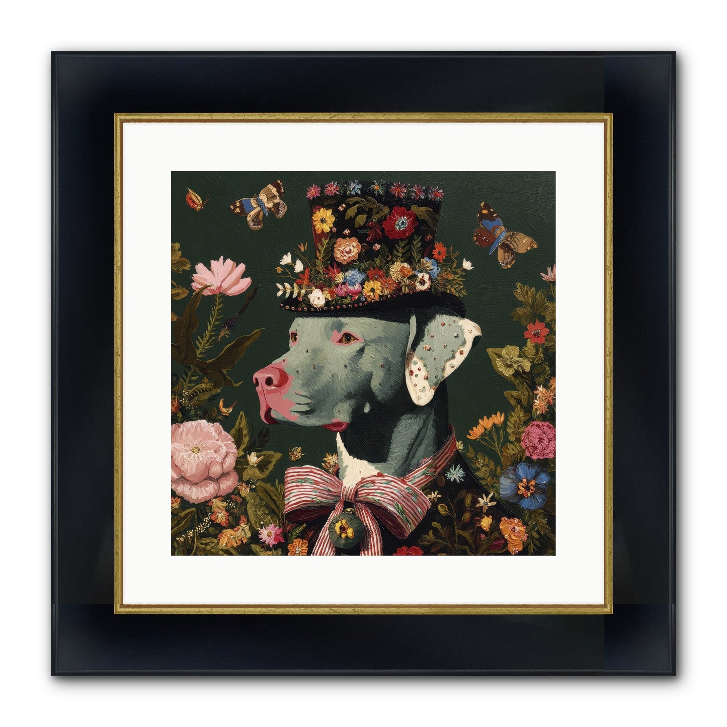 The Gilded Poppy Framed Print - Wide Black w/Gold 16x16
