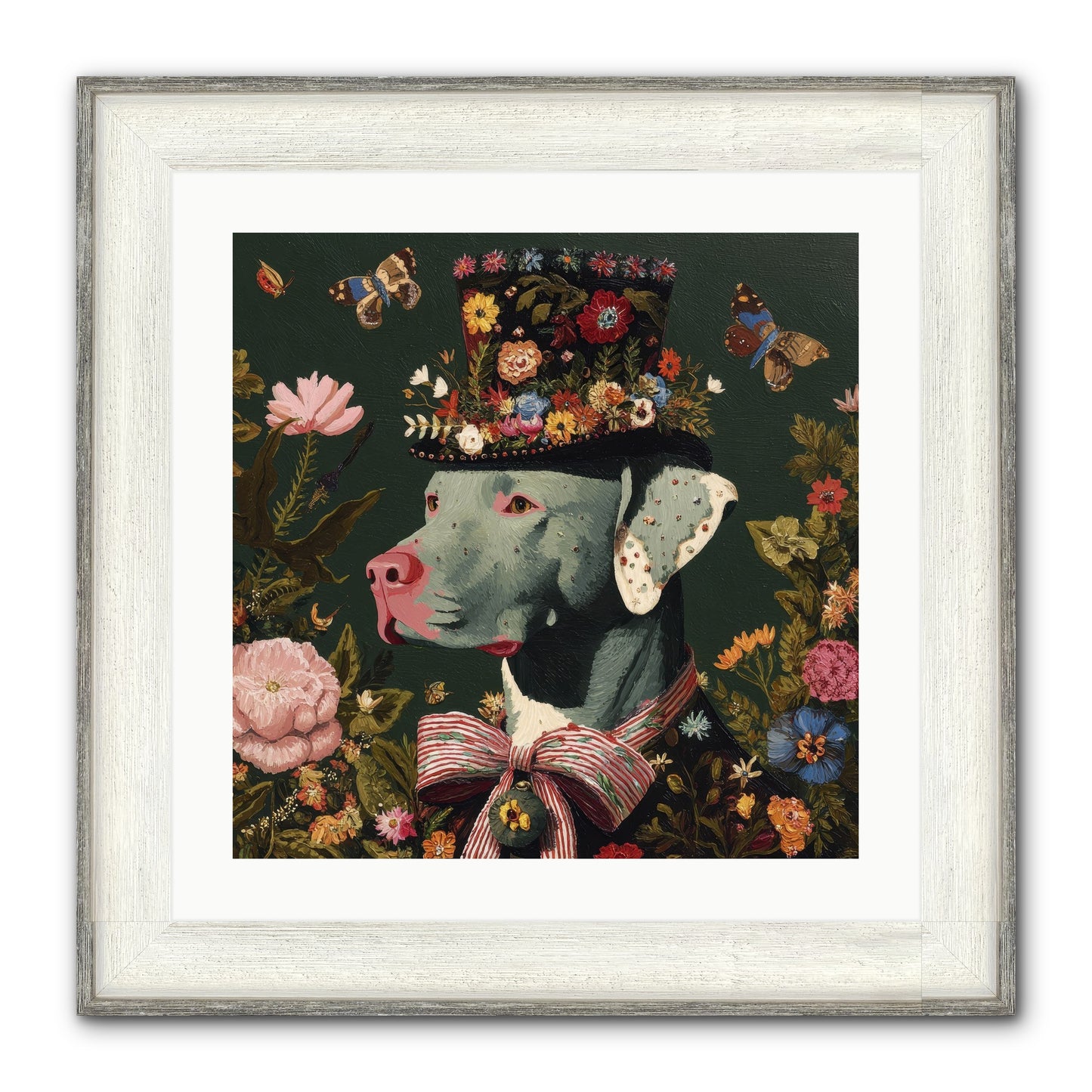 The Gilded Poppy Framed Print - Driftwood White 20x20