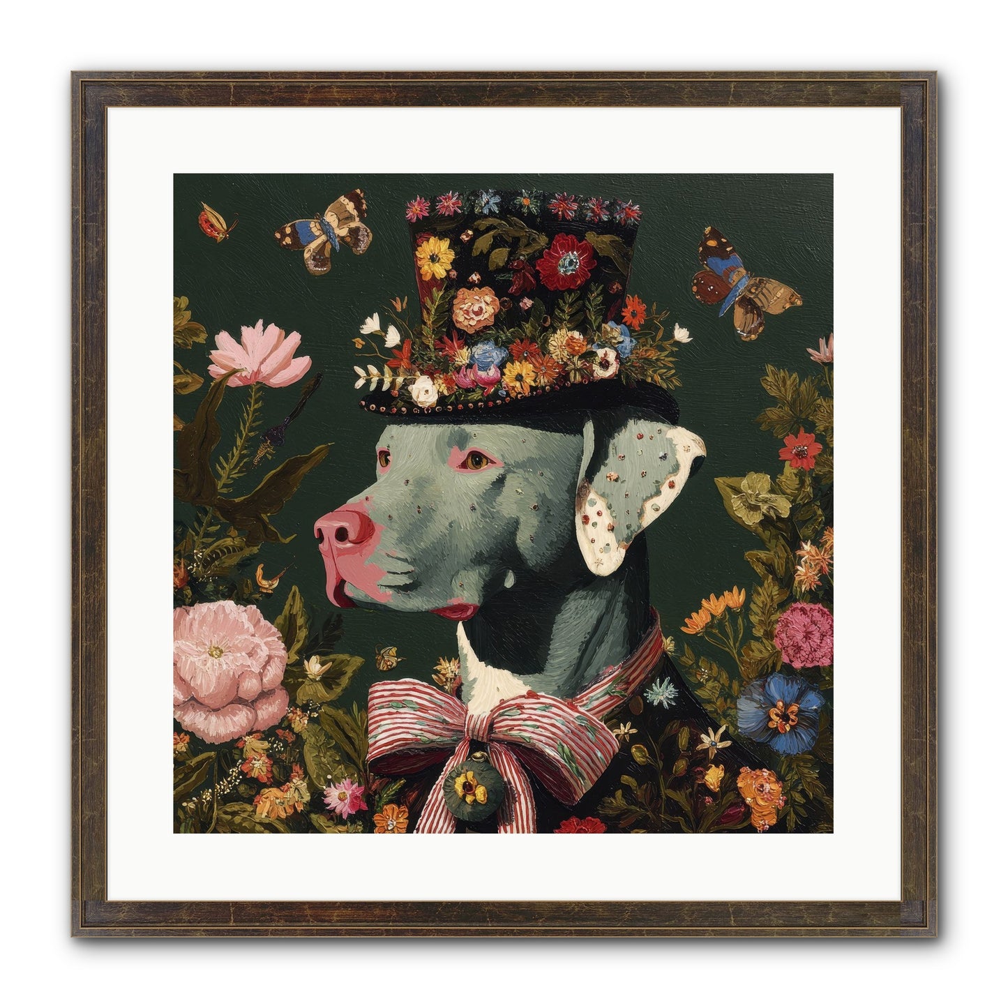 The Gilded Poppy Framed Print - Slimwoods Black/Gold 20x20