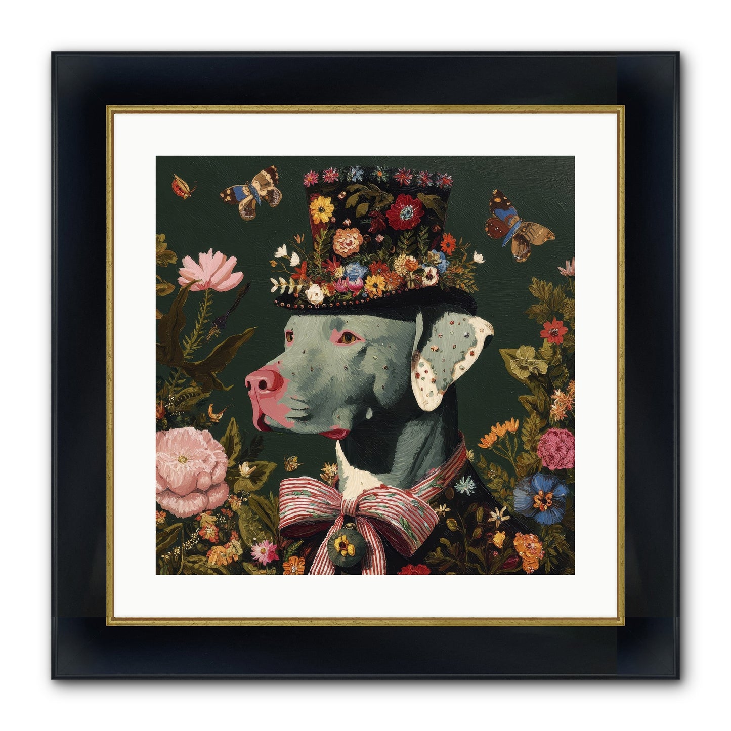 The Gilded Poppy Framed Print - Wide Black w/Gold 20x20