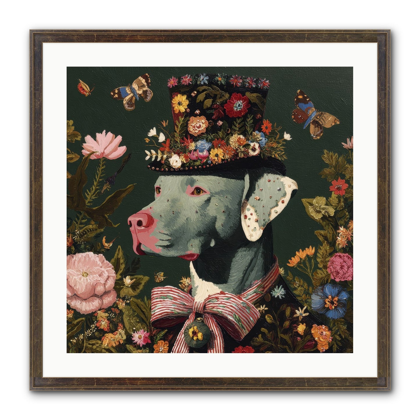 The Gilded Poppy Framed Print - Slimwoods Black/Gold 24x24