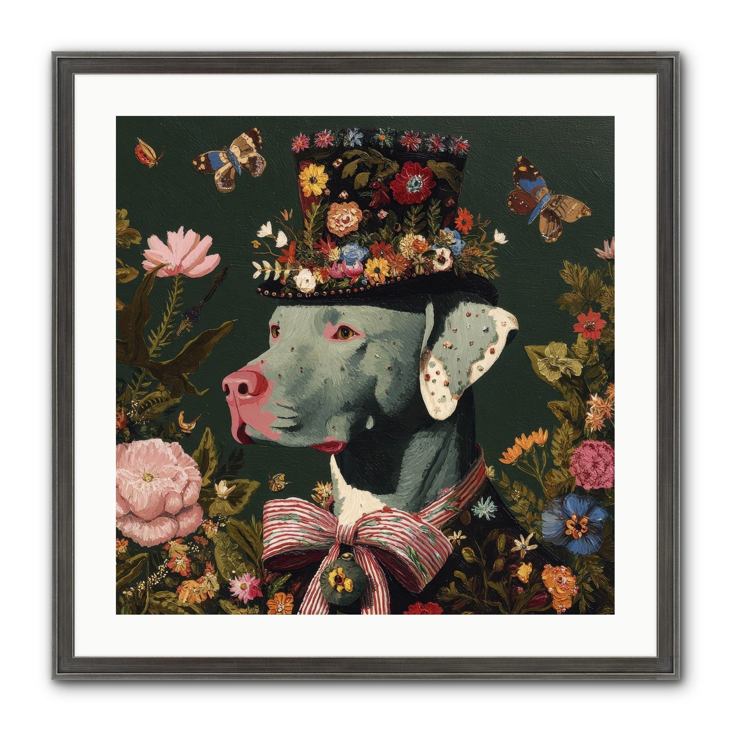 The Gilded Poppy Framed Print - Slimwoods Black/Silver 24x24