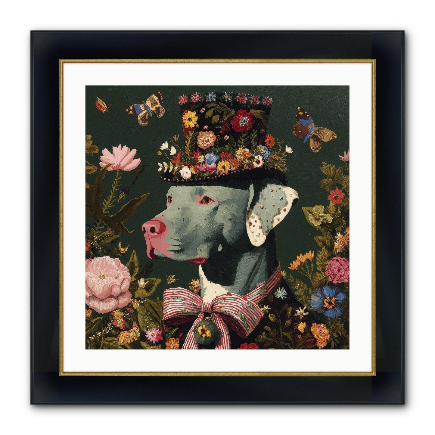 The Gilded Poppy Framed Print - Wide Black w/Gold 24x24
