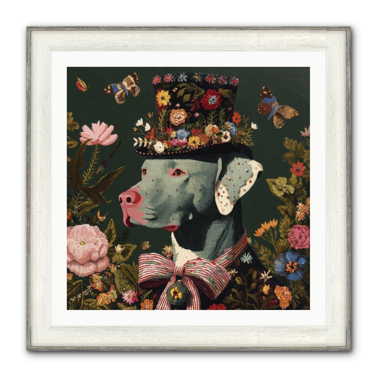 The Gilded Poppy Framed Print - Driftwood White 30x30
