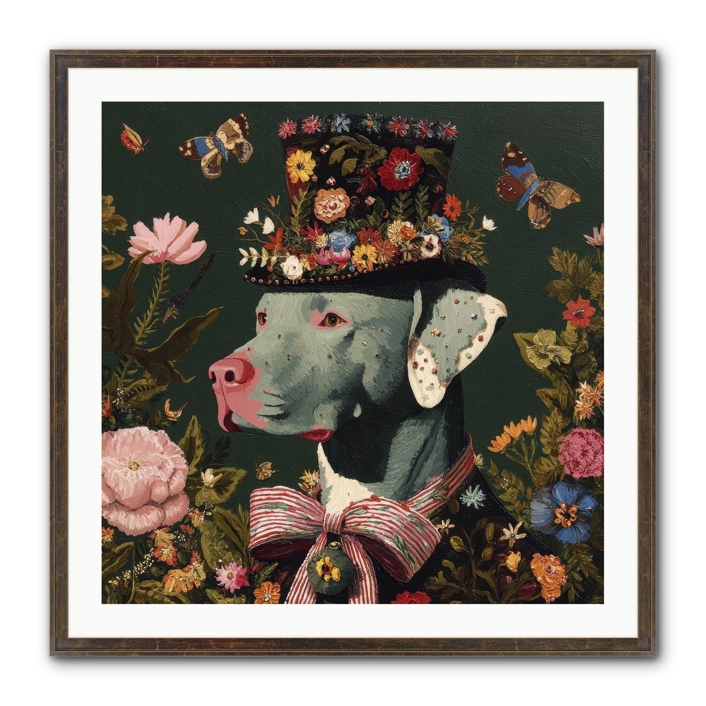 The Gilded Poppy Framed Print - Slimwoods Black/Gold 30x30