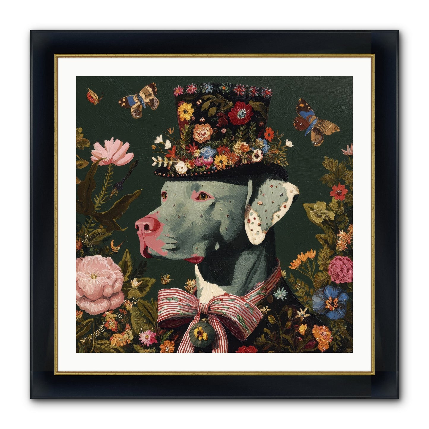 The Gilded Poppy Framed Print - Wide Black w/Gold 30x30