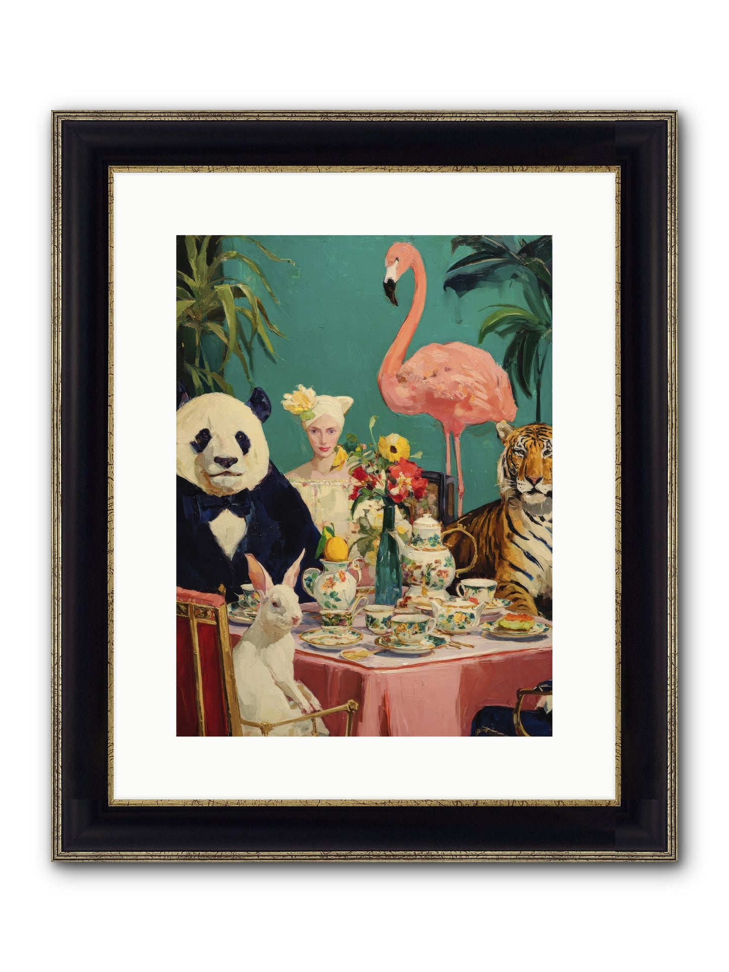 The Gilded Rue Framed Print - Black & Gold 12x16