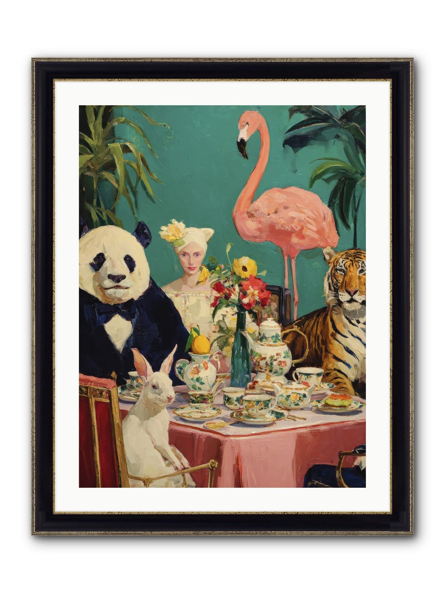 The Gilded Rue Framed Print - Black & Gold 24x32
