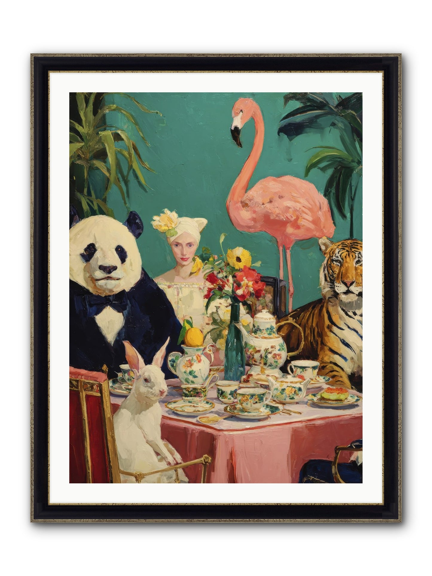 The Gilded Rue Framed Print - Black & Gold 30x40