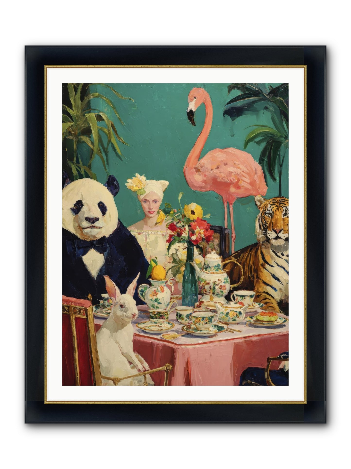 The Gilded Rue Framed Print - Wide Black w/Gold 30x40
