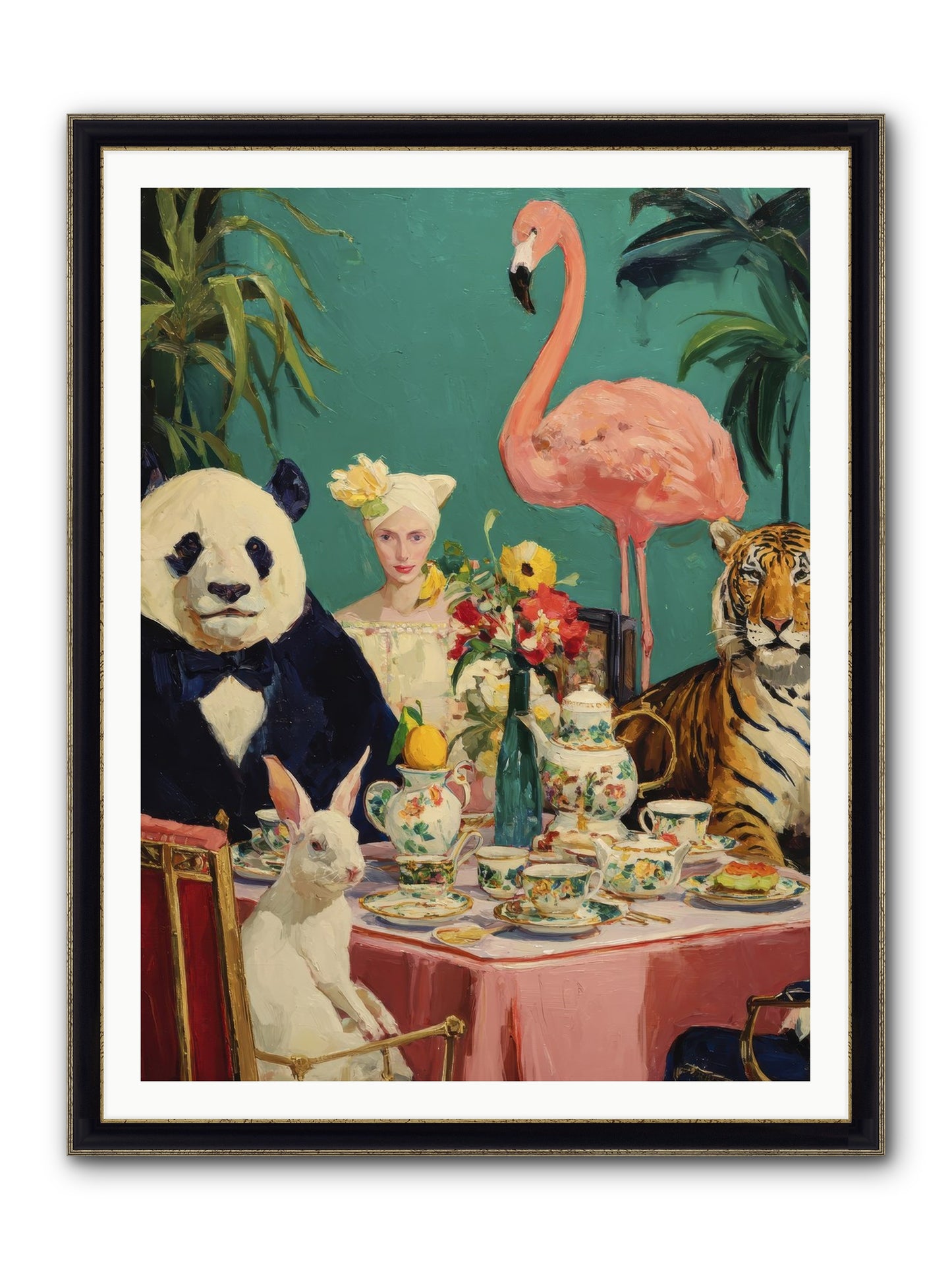 The Gilded Rue Framed Print - Black & Gold 36x48