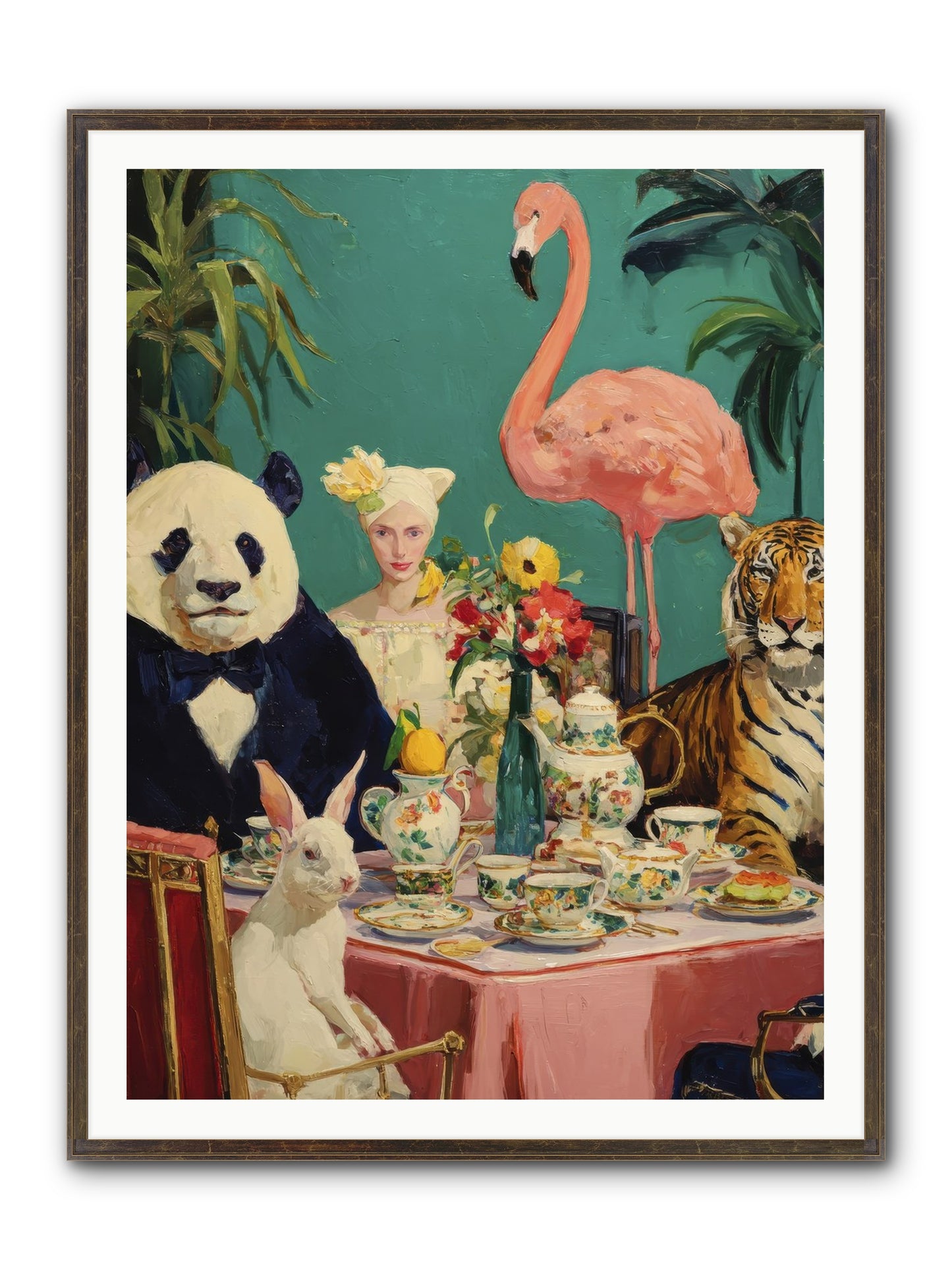 The Gilded Rue Framed Print - Slimwoods Black/Gold 36x48