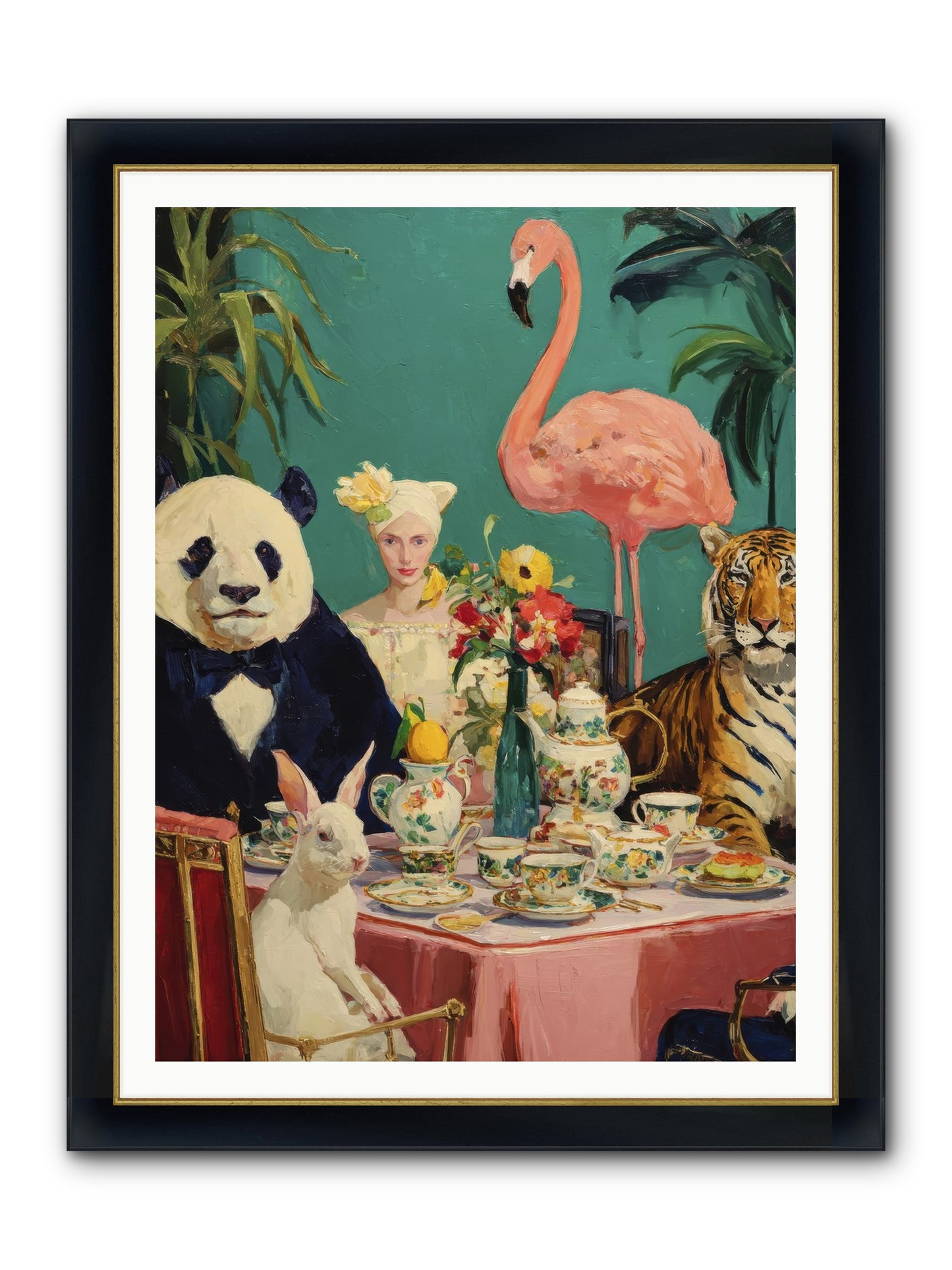 The Gilded Rue Framed Print - Wide Black w/Gold 36x48