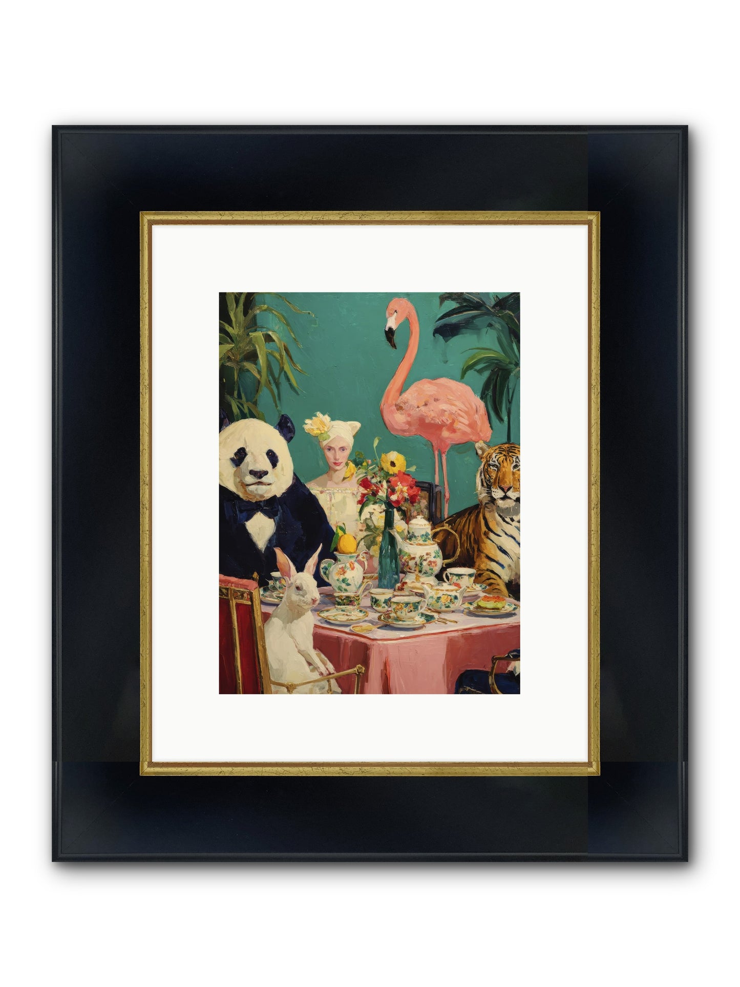 The Gilded Rue Framed Print - Wide Black w/Gold 9x12