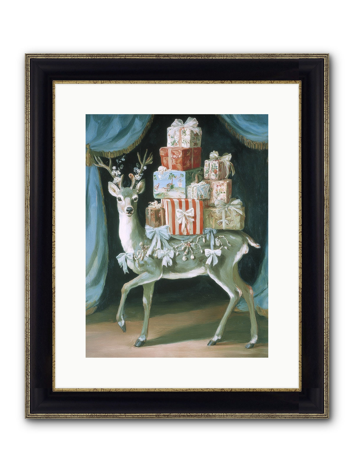 The Gilded Whisper Framed Print - Black & Gold 12x16