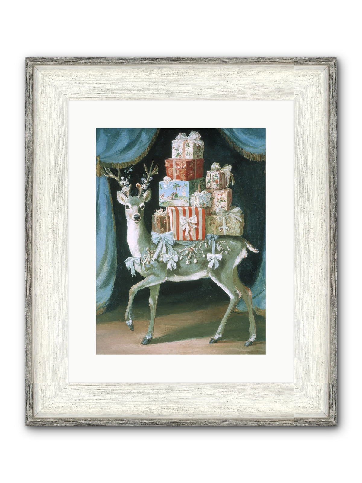 The Gilded Whisper Framed Print - Driftwood White 12x16