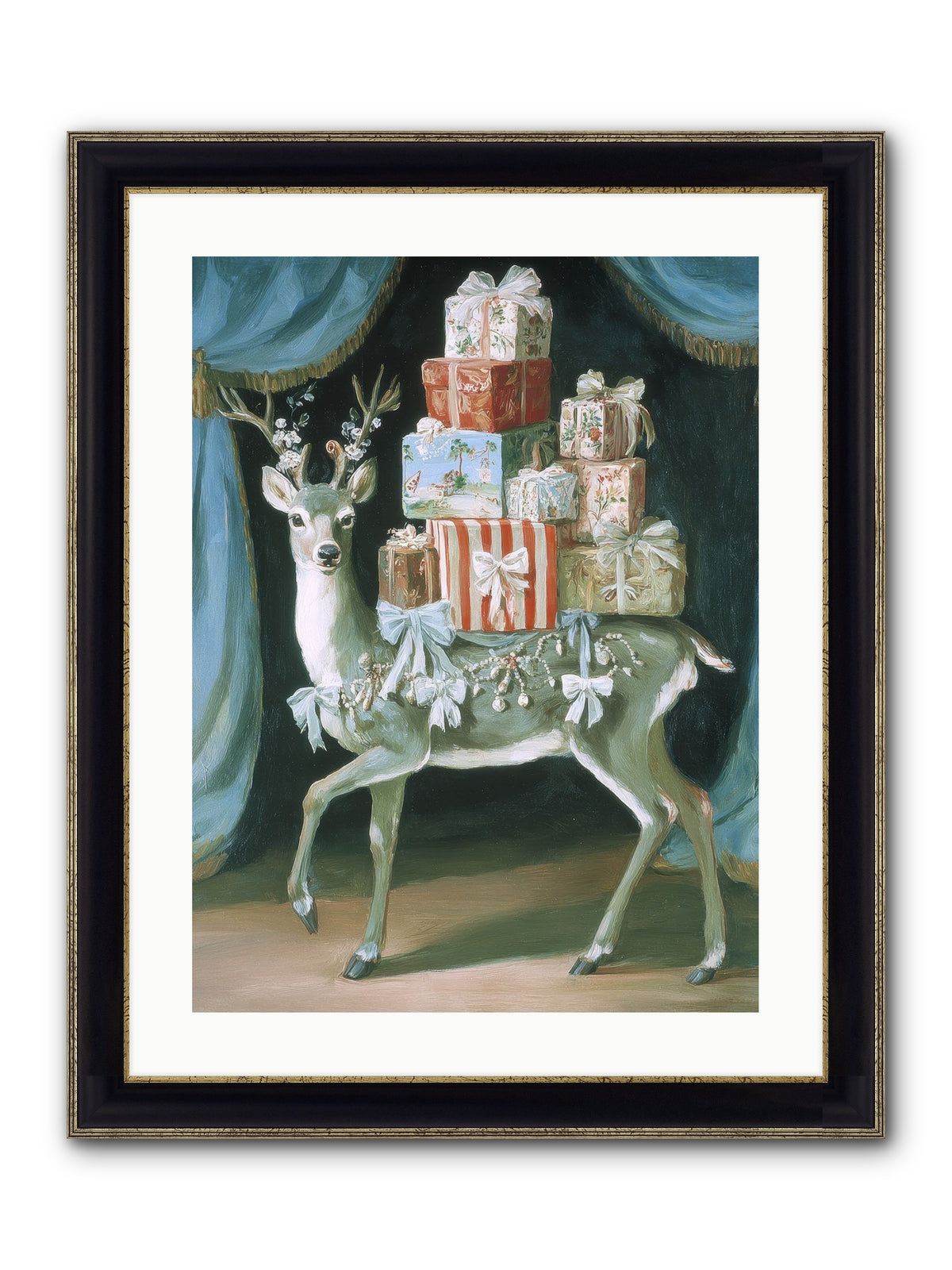 The Gilded Whisper Framed Print - Black & Gold 18x24
