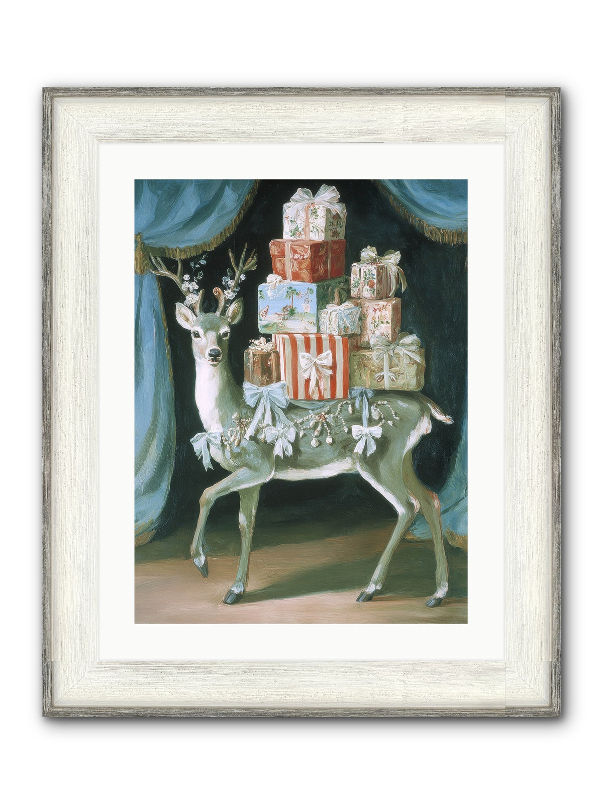 The Gilded Whisper Framed Print - Driftwood White 18x24