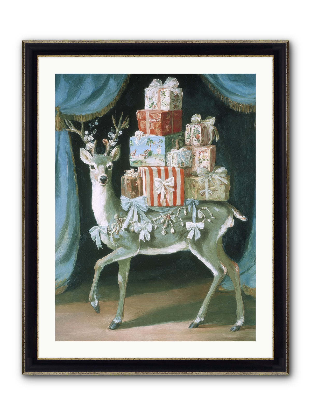 The Gilded Whisper Framed Print - Black & Gold 24x32