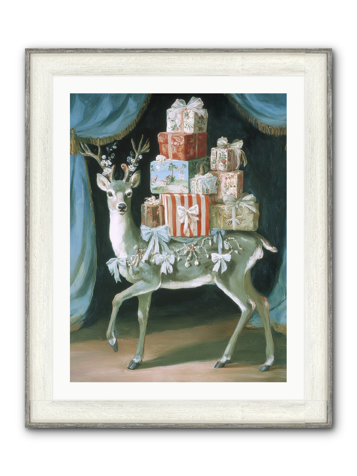 The Gilded Whisper Framed Print - Driftwood White 24x32
