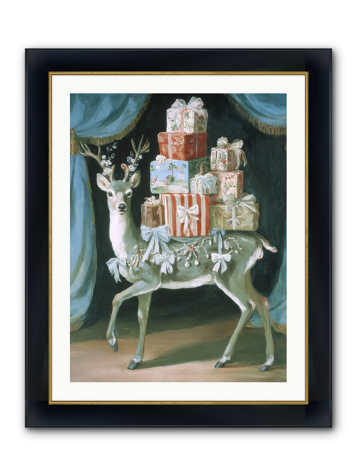 The Gilded Whisper Framed Print - Wide Black w/Gold 24x32