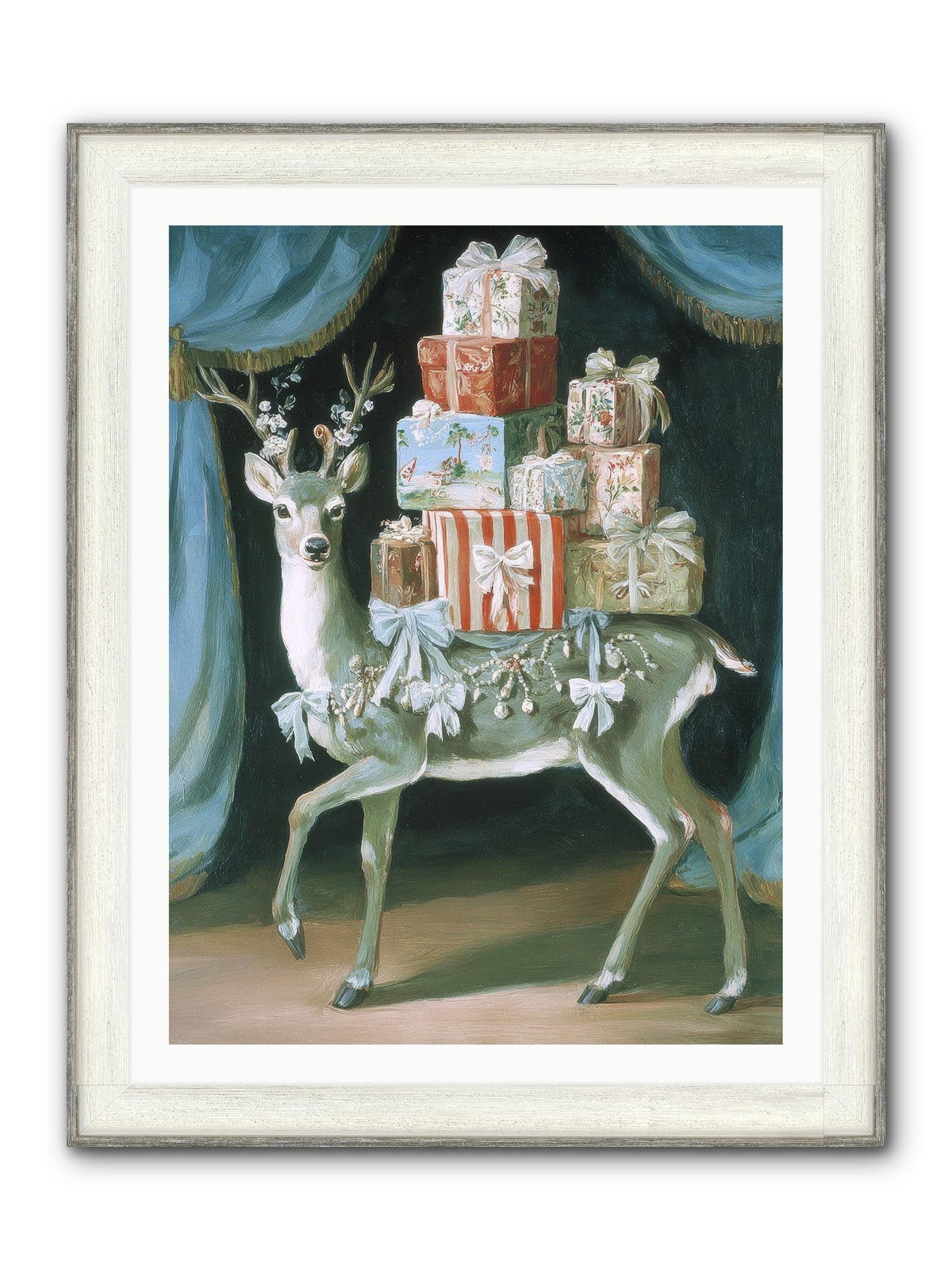 The Gilded Whisper Framed Print - Driftwood White 30x40