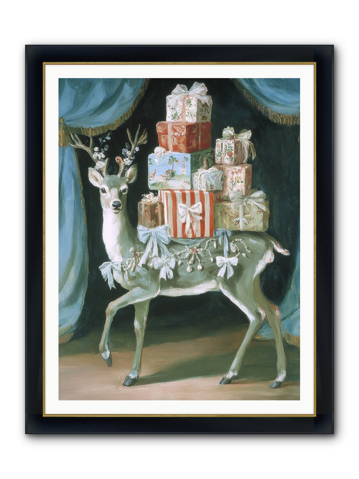 The Gilded Whisper Framed Print - Wide Black w/Gold 36x48