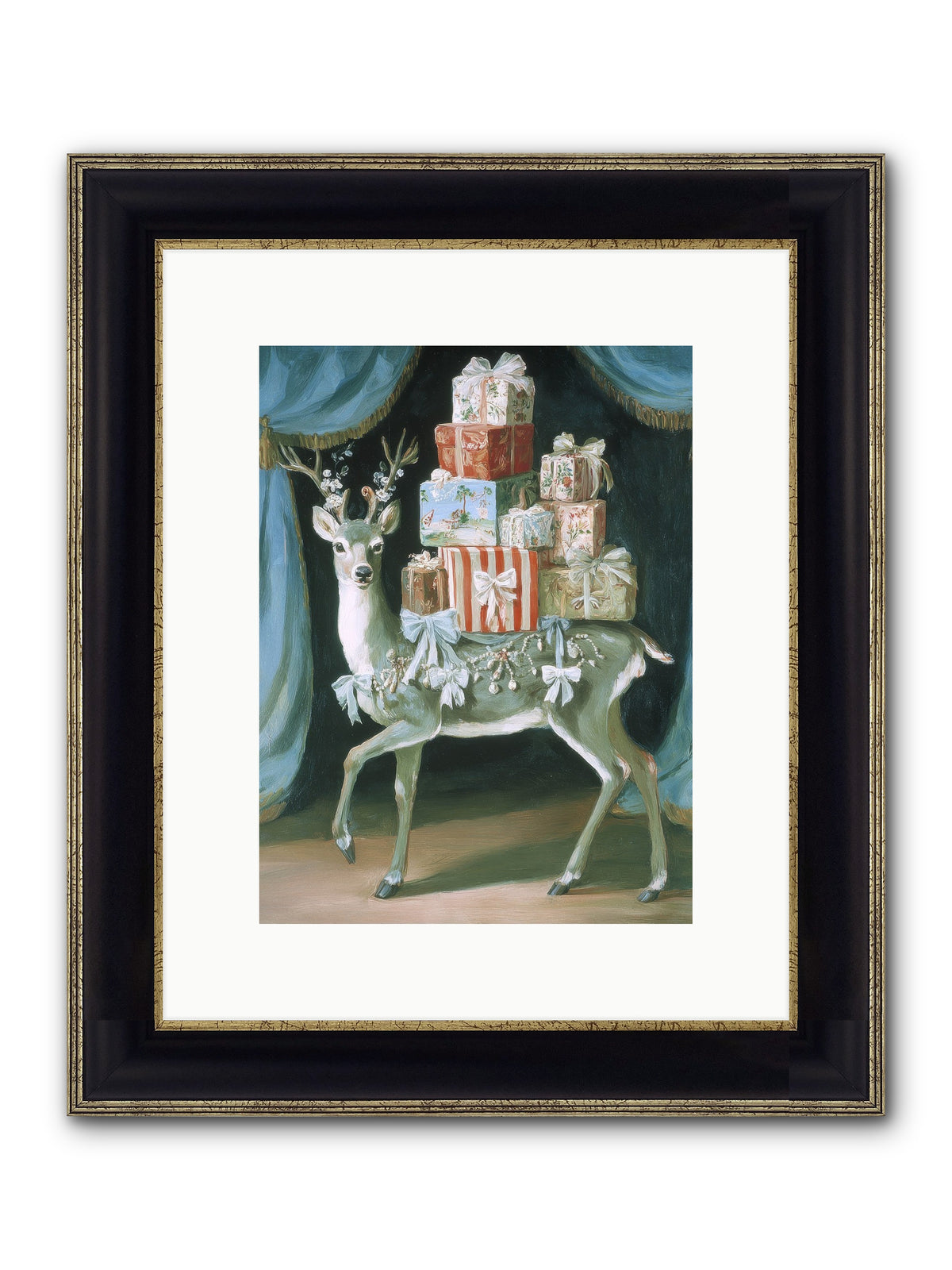 The Gilded Whisper Framed Print - Black & Gold 9x12