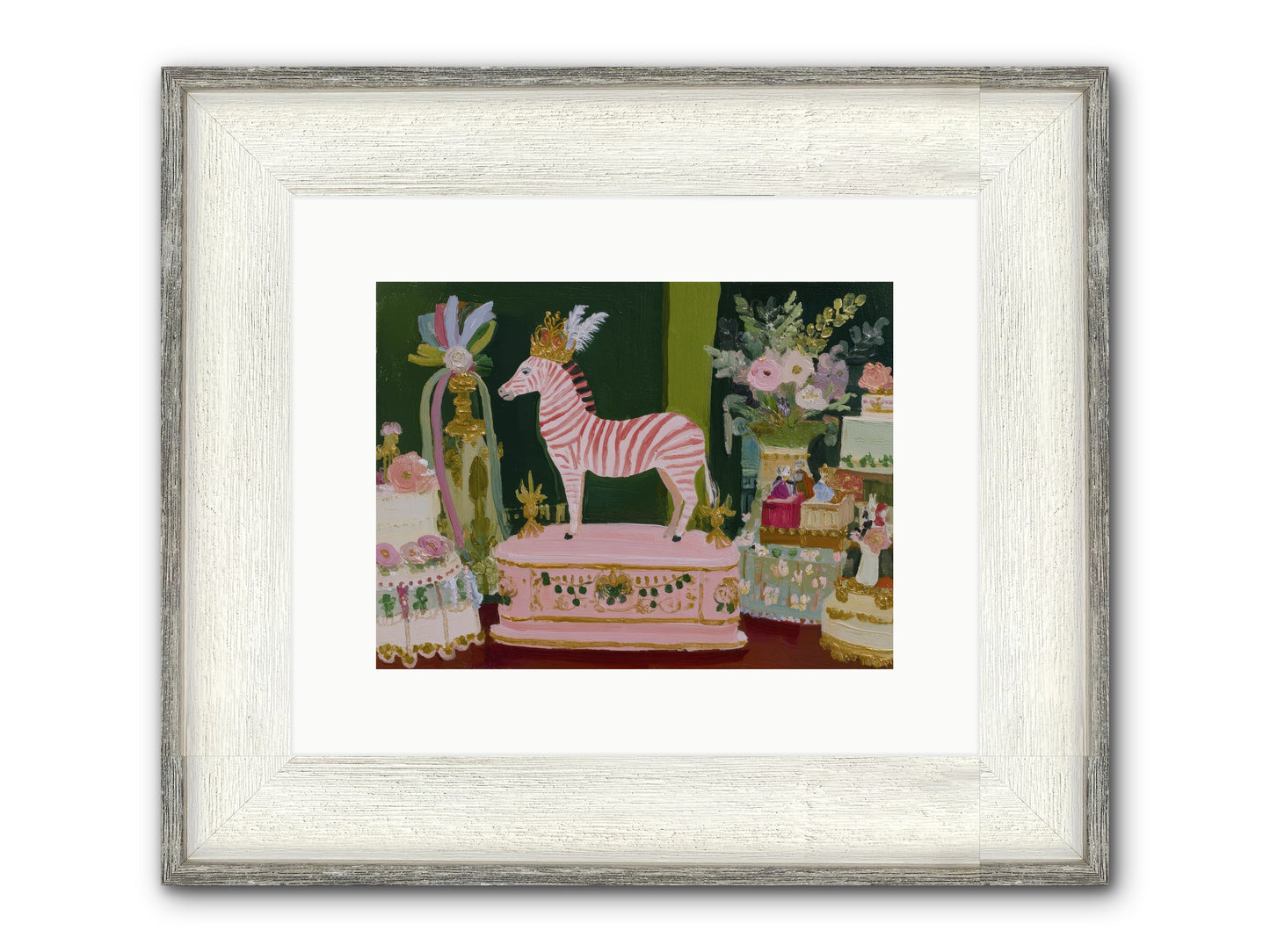 The Glittering Arrival Framed Print - Driftwood White 12x9
