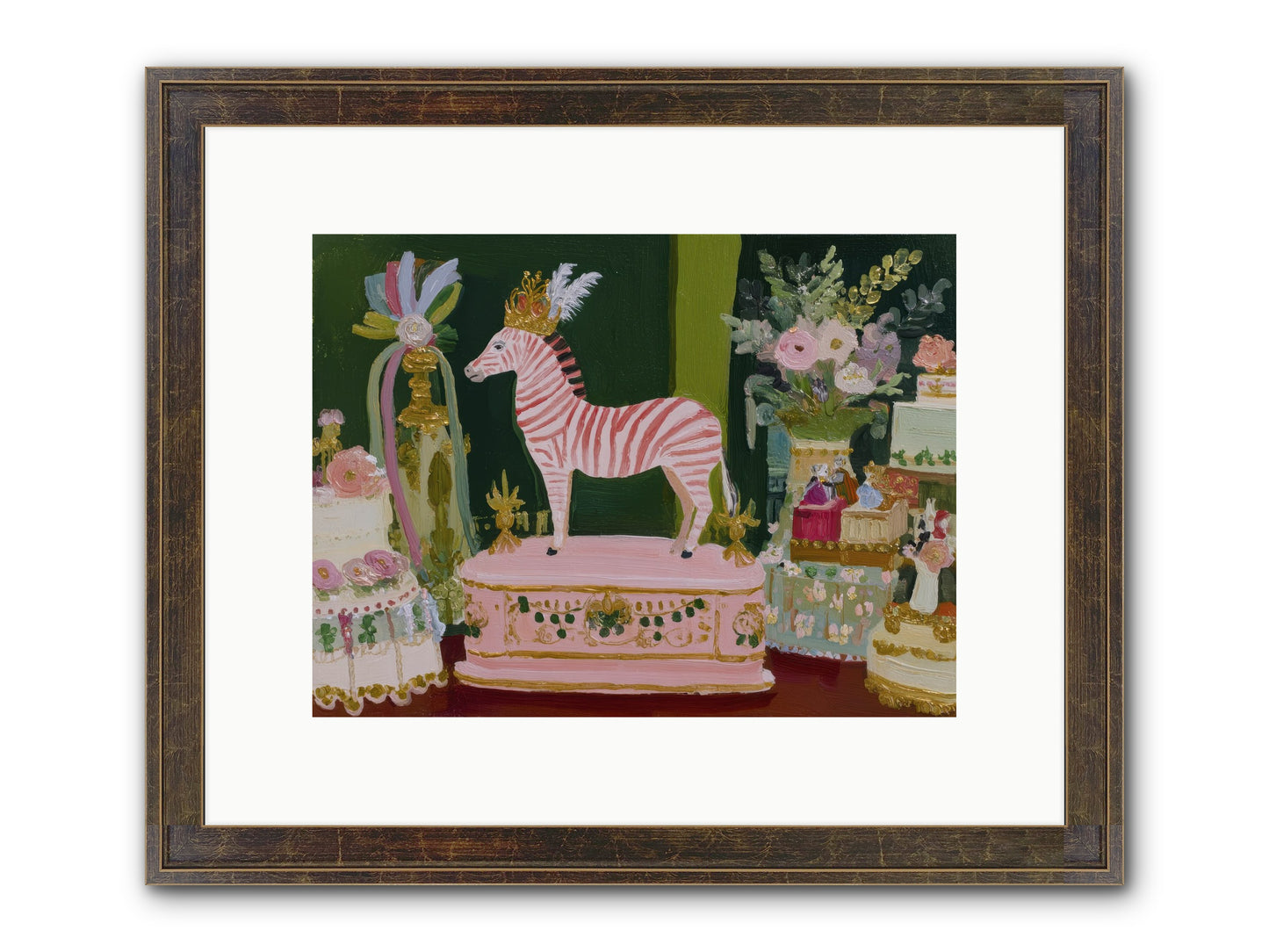 The Glittering Arrival Framed Print - Slimwoods Black/Gold 12x9