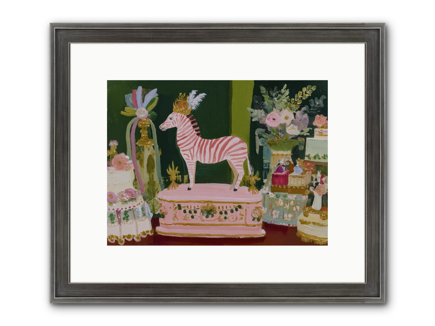 The Glittering Arrival Framed Print - Slimwoods Black/Silver 12x9