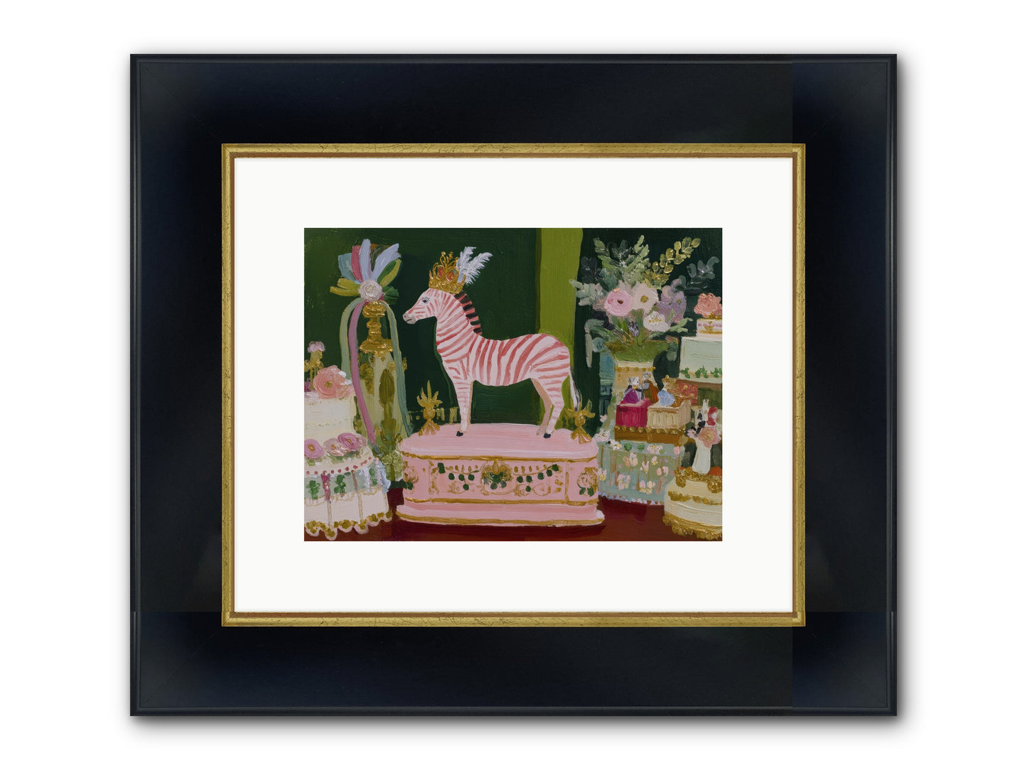 The Glittering Arrival Framed Print - Wide Black w/Gold 12x9