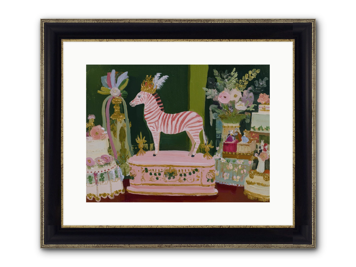 The Glittering Arrival Framed Print - Black & Gold 16x12