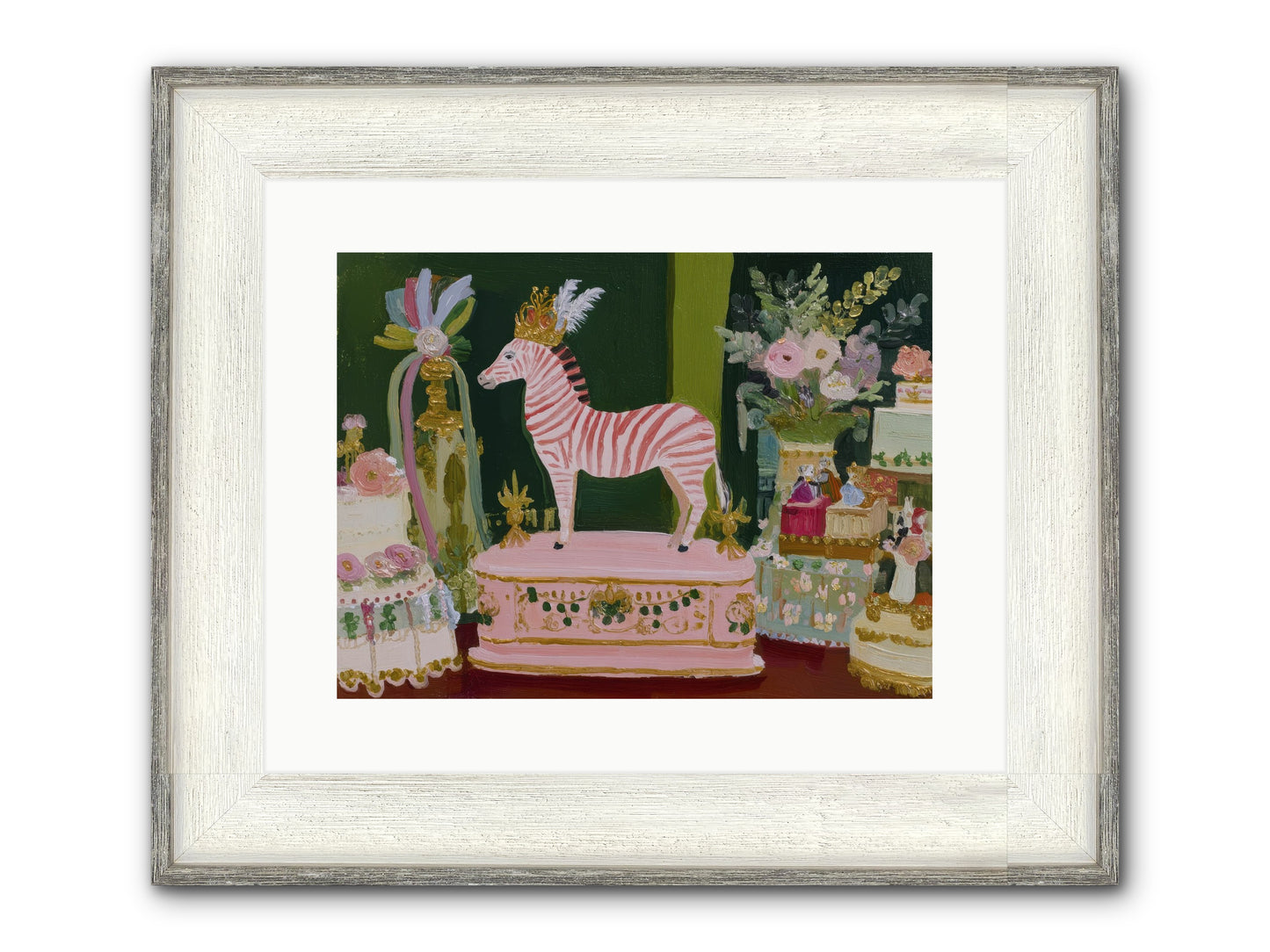 The Glittering Arrival Framed Print - Driftwood White 16x12