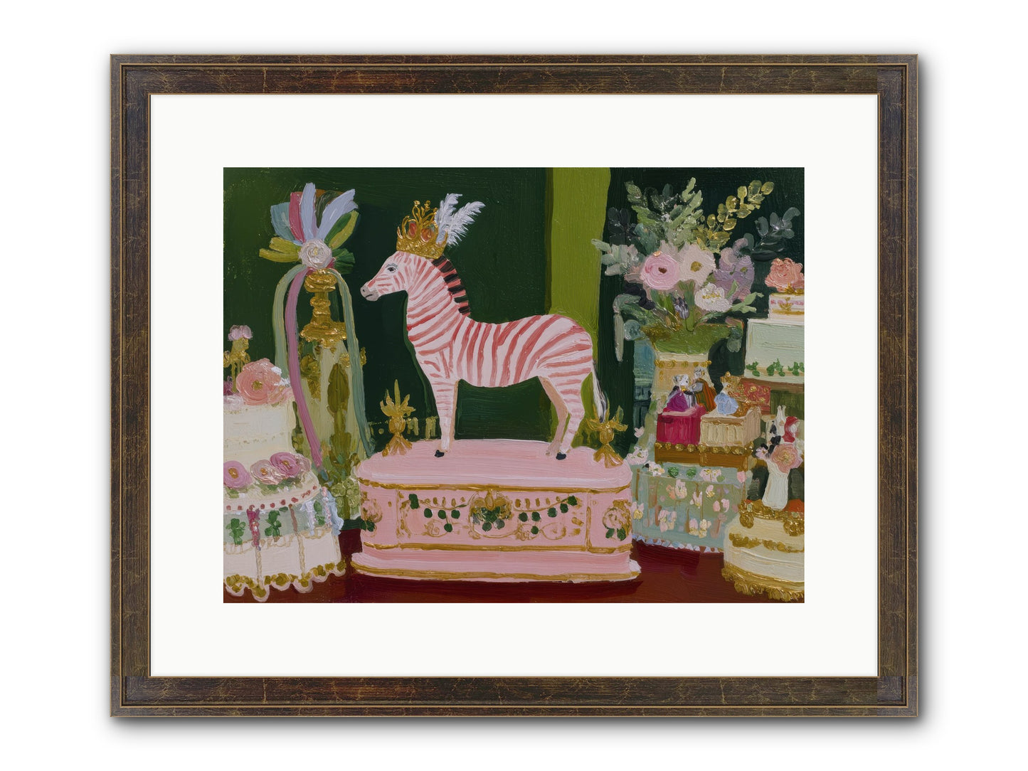 The Glittering Arrival Framed Print - Slimwoods Black/Gold 16x12