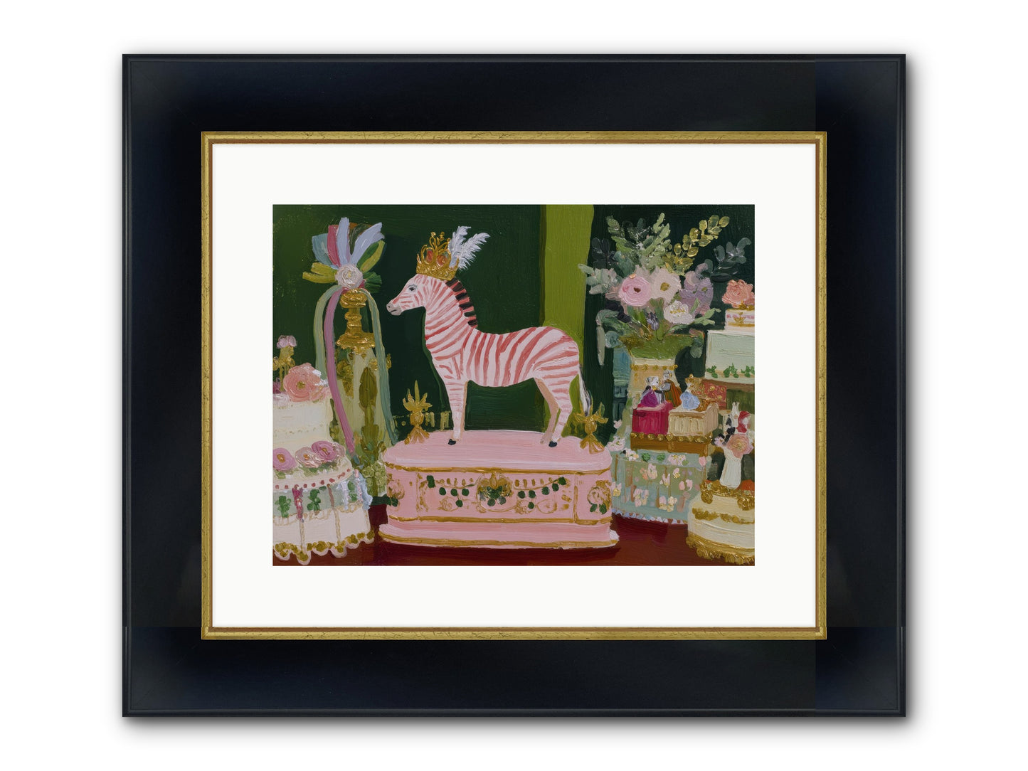 The Glittering Arrival Framed Print - Wide Black w/Gold 16x12