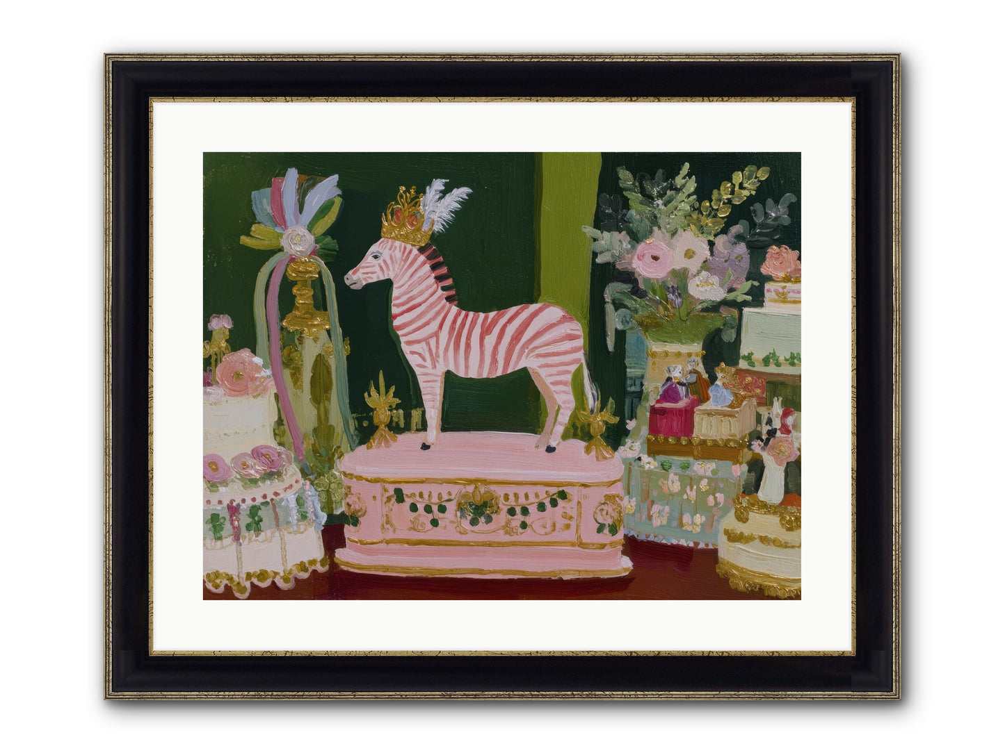 The Glittering Arrival Framed Print - Black & Gold 24x18