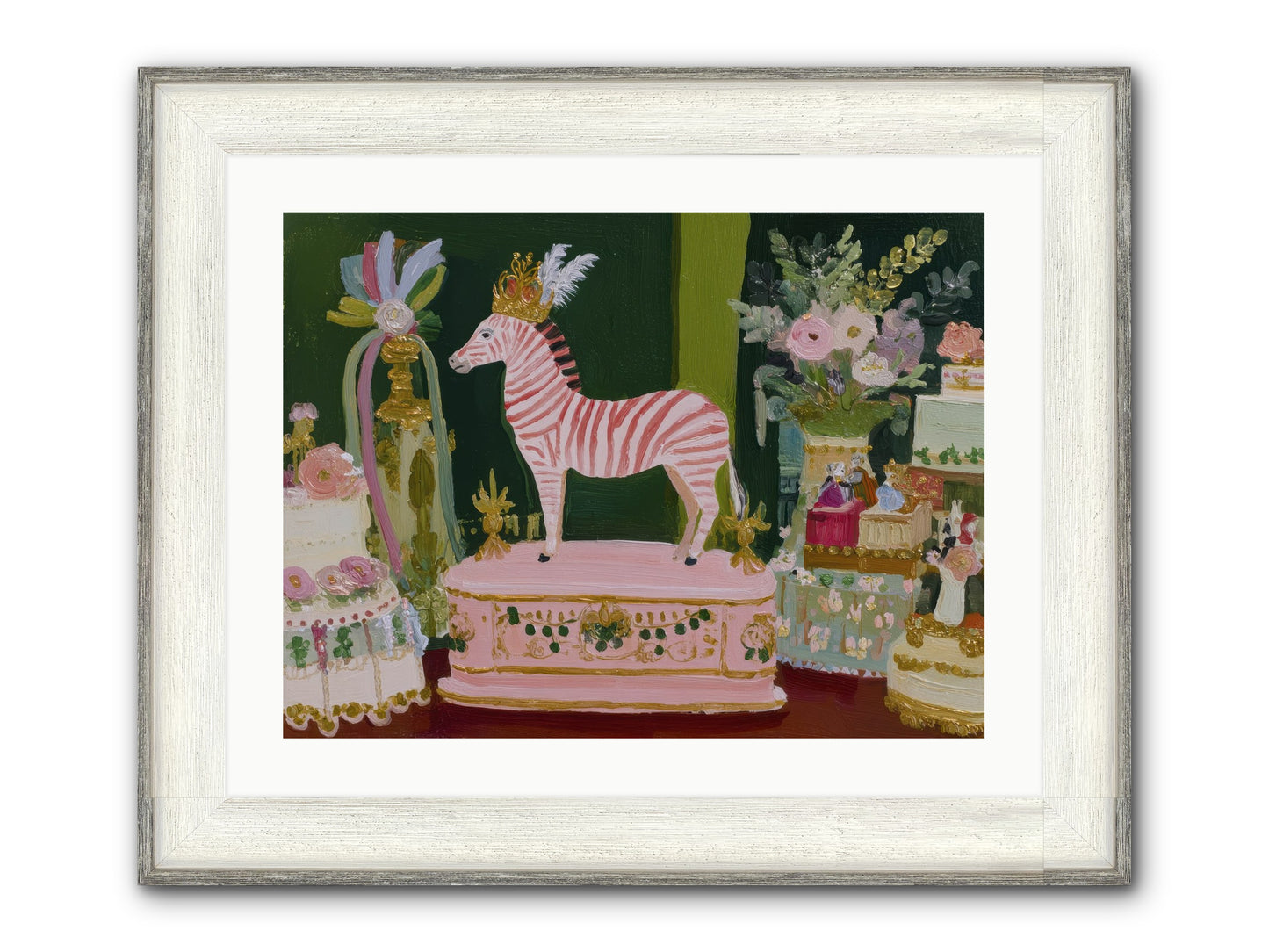 The Glittering Arrival Framed Print - Driftwood White 24x18